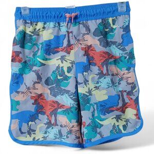 Wonder Nation Boys' Swim Shorts  Size 8M  Dinosaur Print Eco-Friendly Mesh Lined